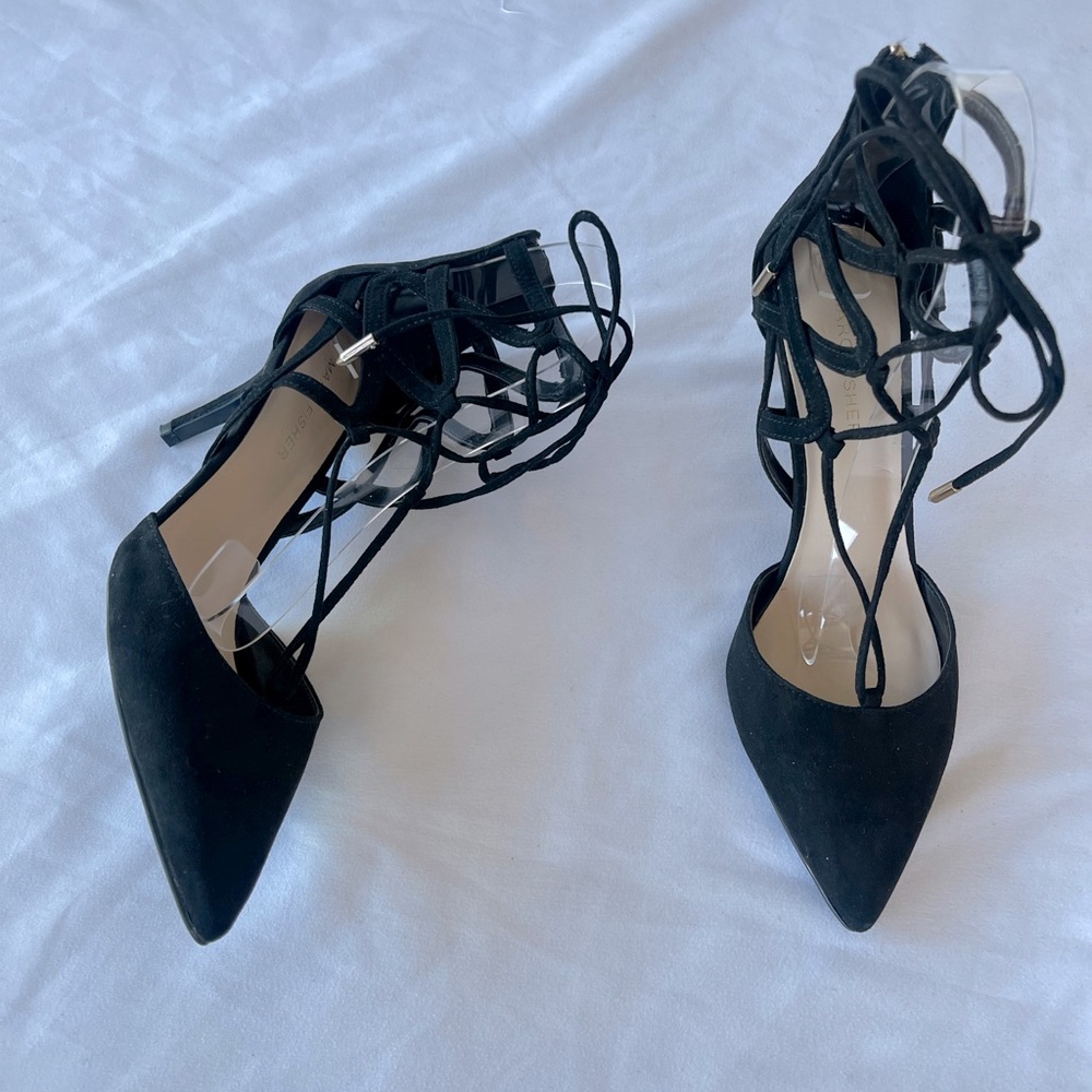 Marc Fisher Tornado-R Lace-Up Pointed Toe Women’s Heels Black Size 6.5